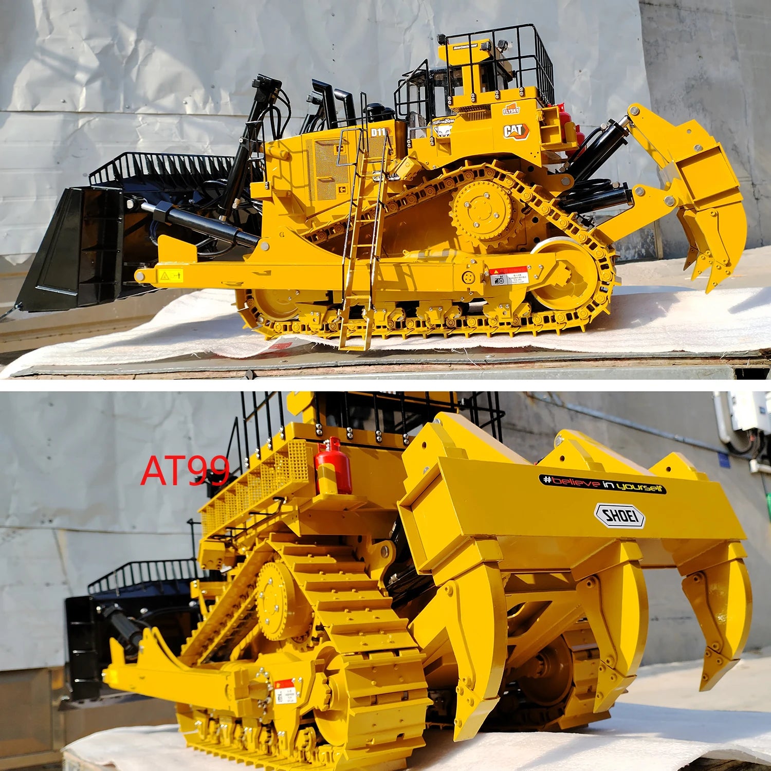 Model Dozer 1/10 D1T RC Hydraulic Bulldozer Heavy Engineering Remote Control Car ...