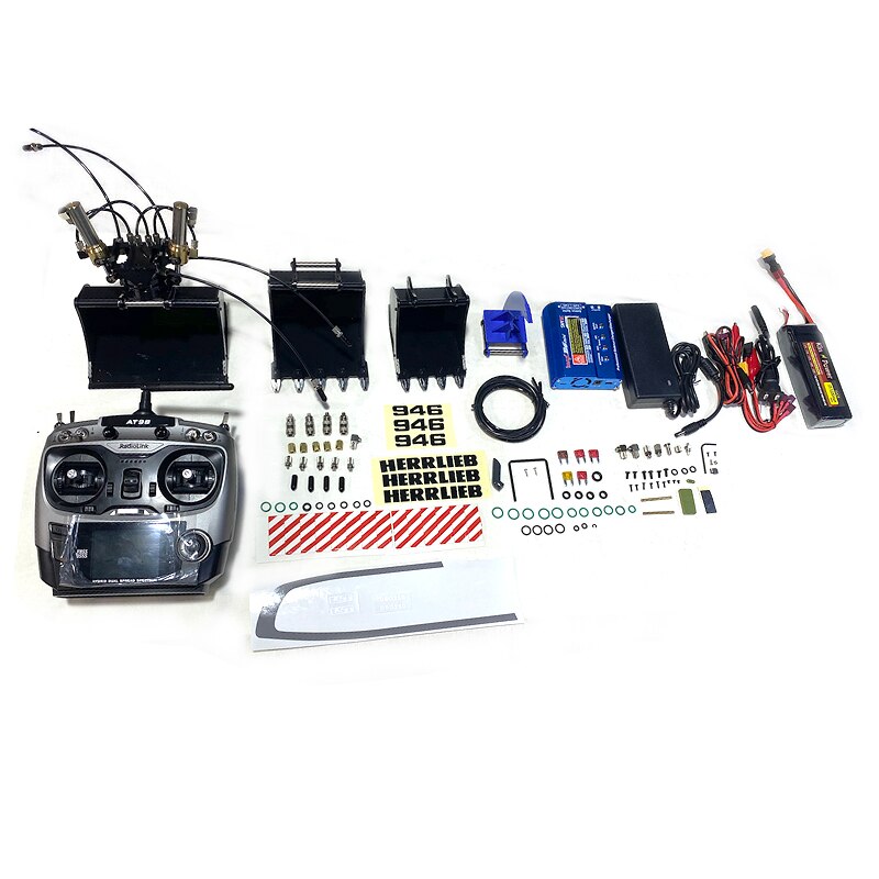 1/14 RC 946EW Remote Control Metal Hydraulic Wheel Excavator Model Co ...