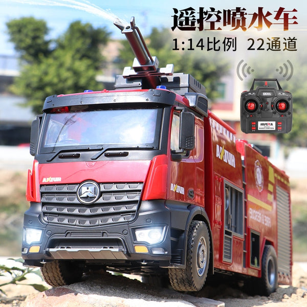 Huina 1562 Fire Truck Engineering Car Fire Truck Remote Control Electric Vehicle Simulation Water Spraying Children's Toys Gift
