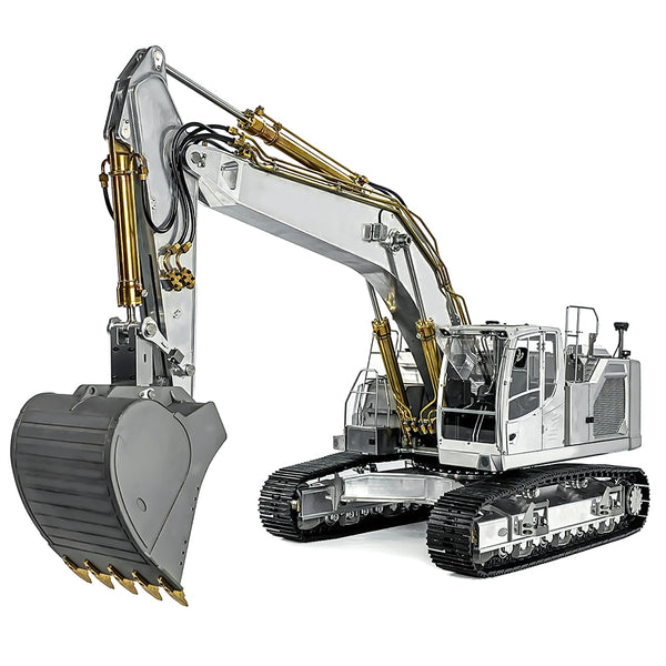 New LESU RC Hydraulic Excavator 1/14 Metal Remote Controlled Digger LR945 Model Light System Kits Unpainted Toy TH22635