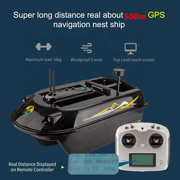 New Sea Fishing Bait Boat GPS Auto Navigation 3 Hull 4 Boay 8kg Loading 500M RC Distance Fishing lure Nest Boat Nesting Boat Toy