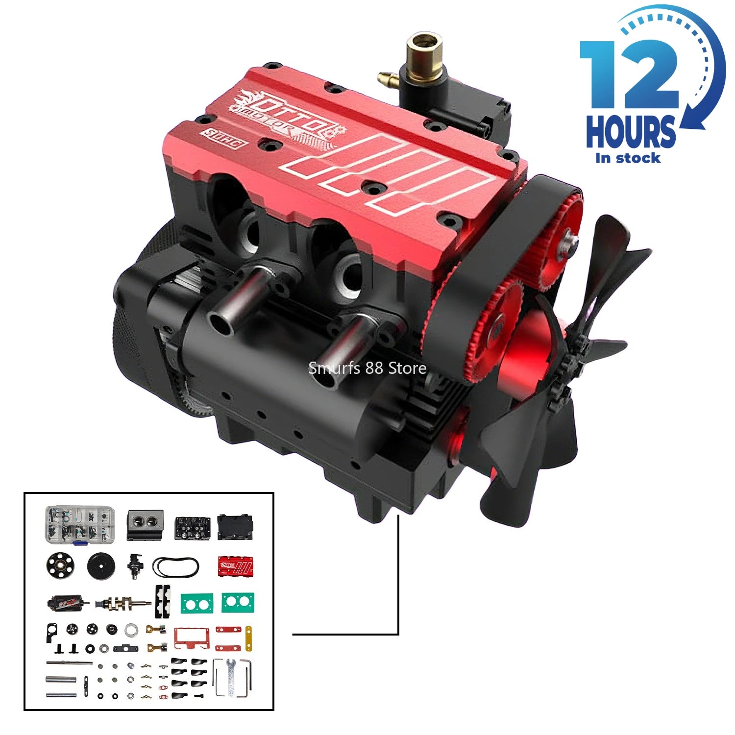 TOYAN FS-L200AC 7cc Inline Twin-Cylinder 4-Stroke Nitro Engine - DIY ...
