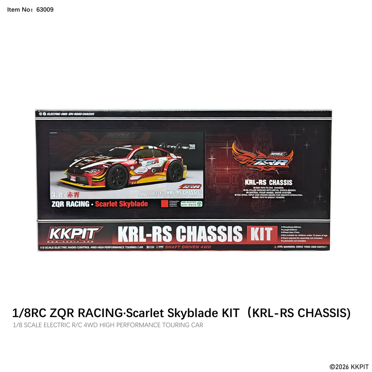 KKPIT 1/8 4WD On-Road Touring Drift RC Car Chassis ZQR KRL-RS – AT