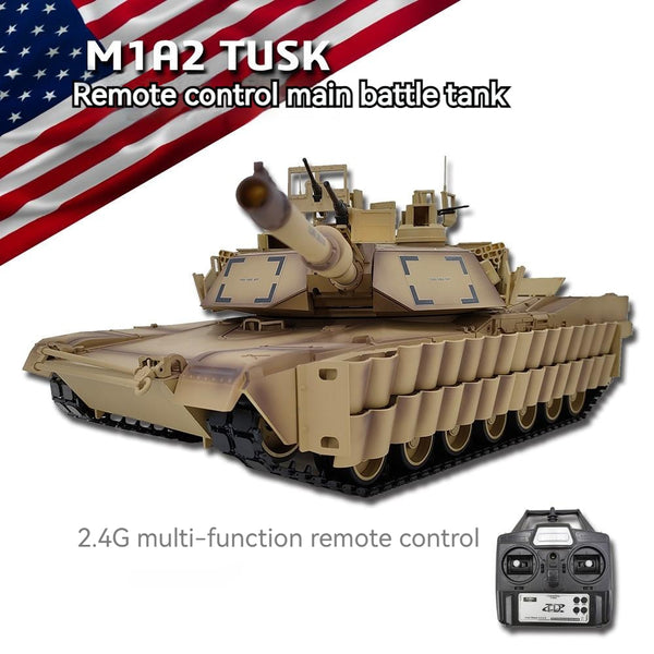 Simulation Rc Kubinger 1/16 American M1a2 Remote Control 2.4g Off-Road Battle Tank Compatible With Henglong 7.0 Model Boy Toy