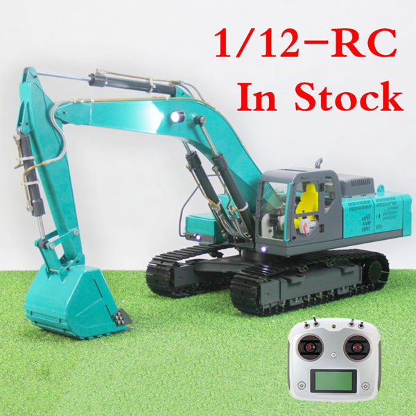 1/12 RC Hydraulic Excavator Brushless Metal Model New Engineering RC Car Toy