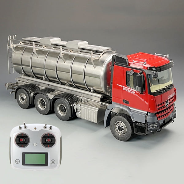 In Stock 1/14 Metal 8x8 Remote Control Tanker Adapter Can Convey Liquid F1650 Truck Crane with Steering Wheel Remote Control Car Model Toys