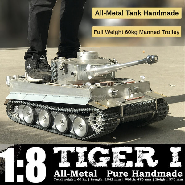 1/8 RC Tank 2.4G Simulation Sound Belt Launch Full Metal Large Remote Control Chariot M1A2 Aluminum Alloy Model Boy Toy