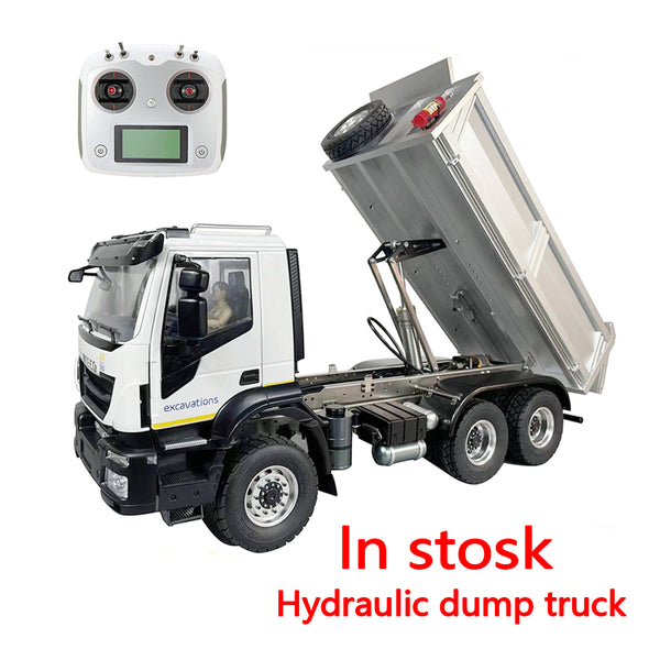 1/4 hydraulic remote control truck 6x4 6x6 dump truck model with lighting sound system adult engineering toy car model