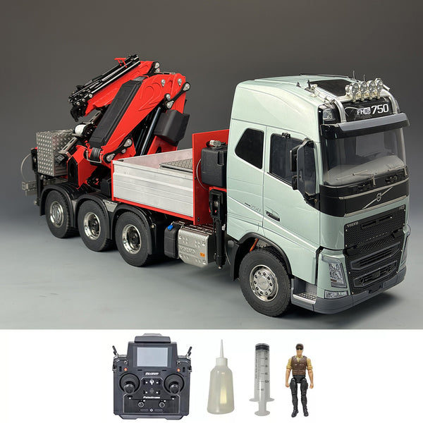 Tamiya 1/14 Remote Control Hydraulic Crane 8x8 Trailer Toys FH750 Metal Truck Adult Model Toys