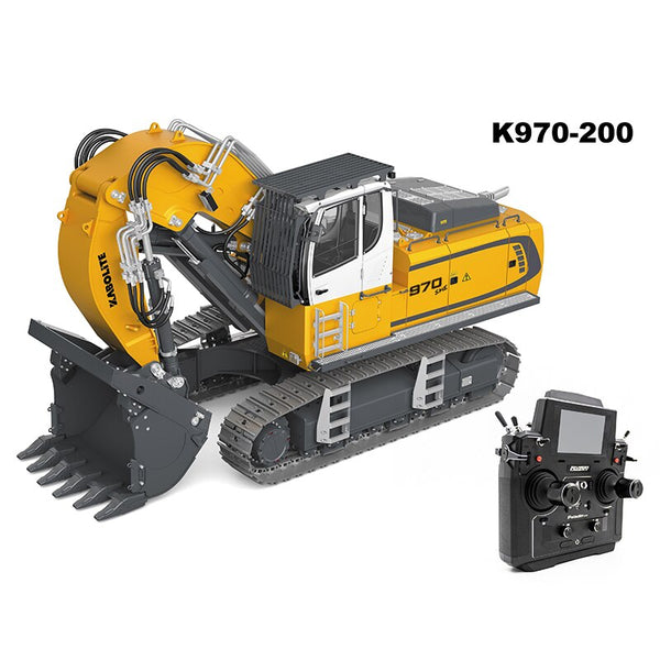 HUINA 1/14 RC Kabolite New K970-200 Front Shovle Hydraulic Excavator Metal Assembled Painted Model Outdoor Toys for Boys