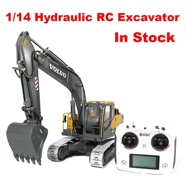 In Stock 1/14 Excavator E111 Hydraulic All-metal Remote Control Excavator E010 Screw Alloy RC Engineering Vehicle Adult Model