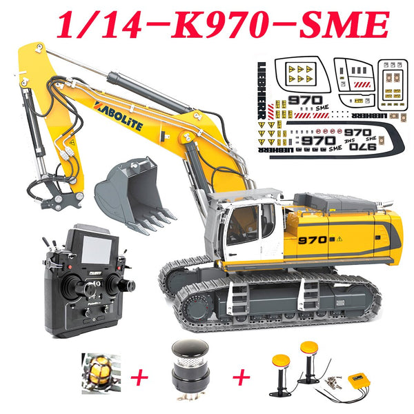 In Stock 1/14 RC Hydraulic Excavator K970 100S Metal Remote Control Excavator 2022 New Model Rc Car Adult Toys