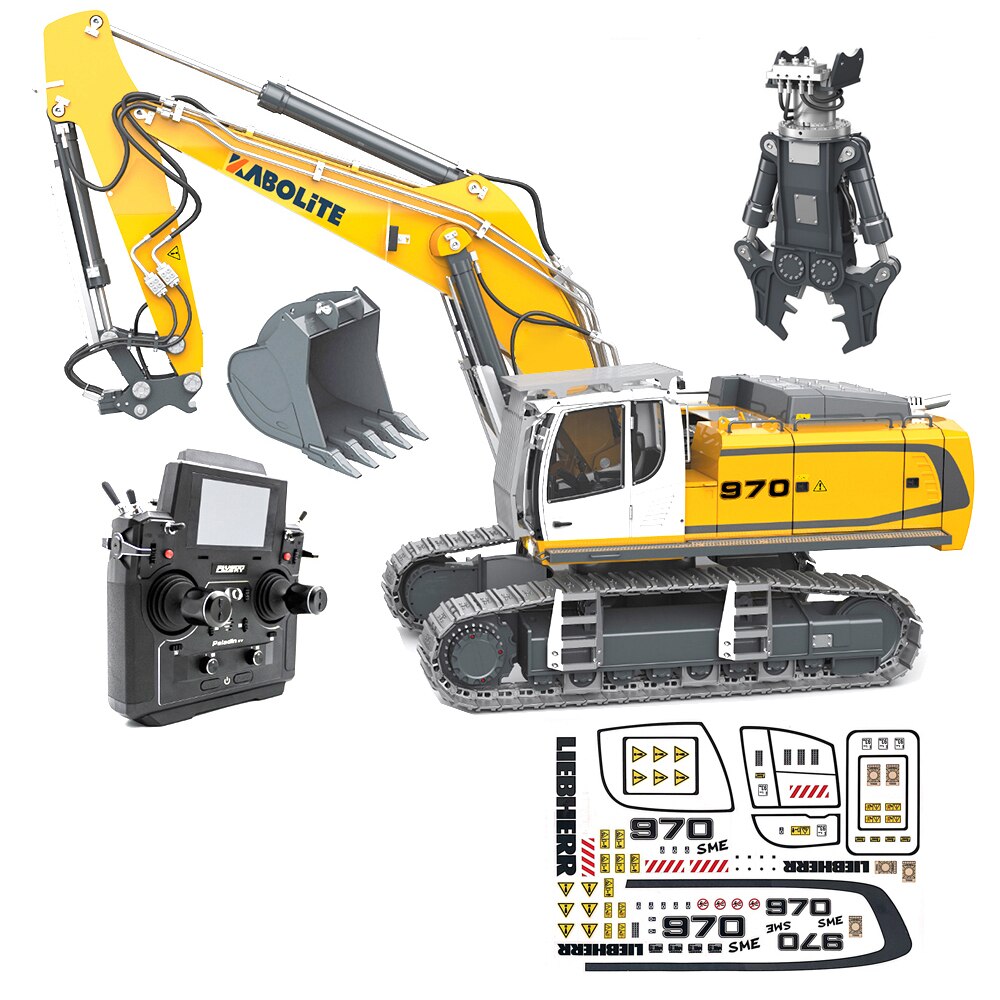 In Stock 1/14 RC Hydraulic Excavator K970 100S Metal Remote Control E ...