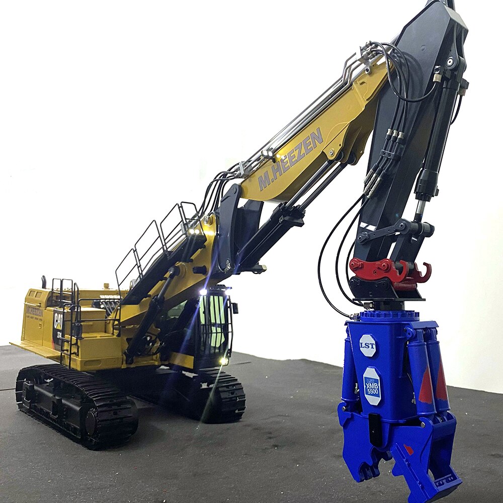 In Stock 1/14 Three-section Arm 374F RC Hydraulic Excavator Metal Dem ...