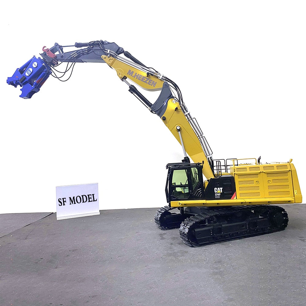 In Stock 1/14 Three-section Arm 374F RC Hydraulic Excavator Metal Dem ...