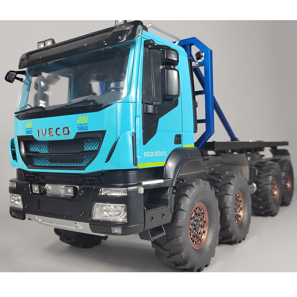 RC Cars 1/14 IVECO 8X8 Climbing Car Send Sound and Light System Batte ...