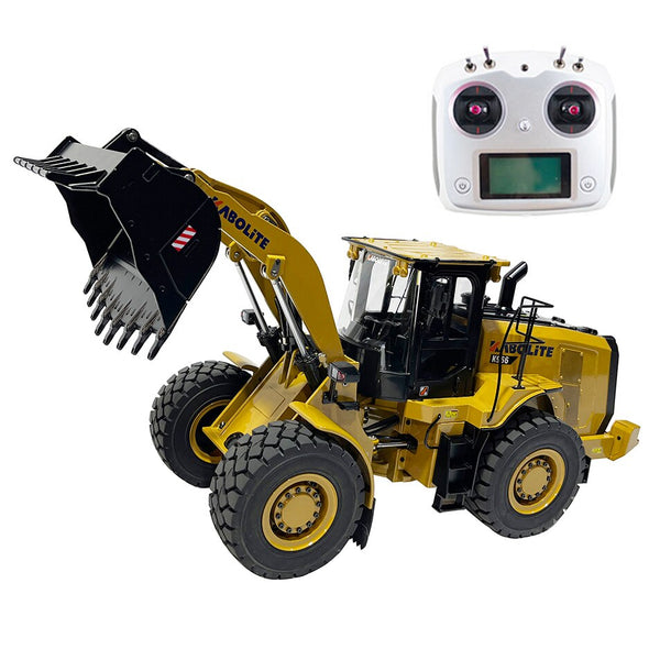 Free Shipping 1/16 Kabolite K966 Full Gold Metal Hydraulic Loader Model RTR Version Remote Control Loader Model Adult Toy