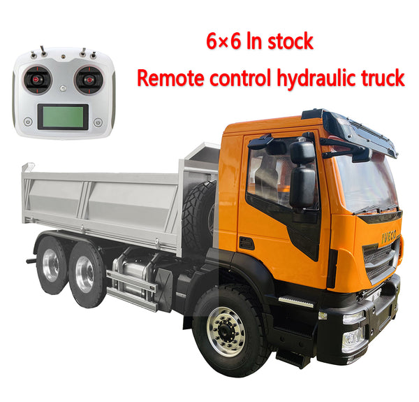 2022 New Spot 1/14 6 × 6 RC Hydraulic Dump Truck RTR Painted Version, with Sound Lighting System Remote Control Truck Model Toys