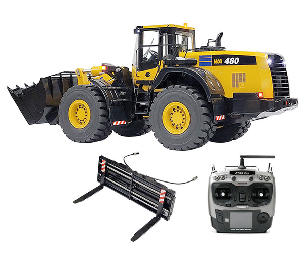 In Stock 1/14 Hydraulic Loader WA480 Metal with Lights and Sound System Remote Control Loader Adult Remote Control Toys